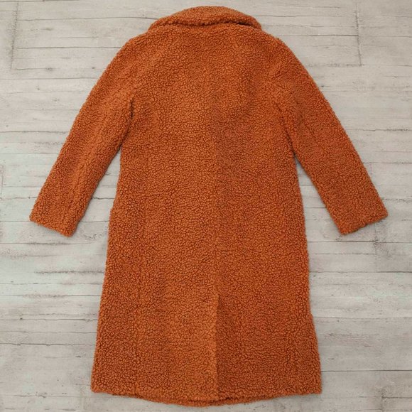 NWT J. Crew Double Breasted Teddy Sherpa Coat in Adobe Clay - PXS - Picture 2 of 9